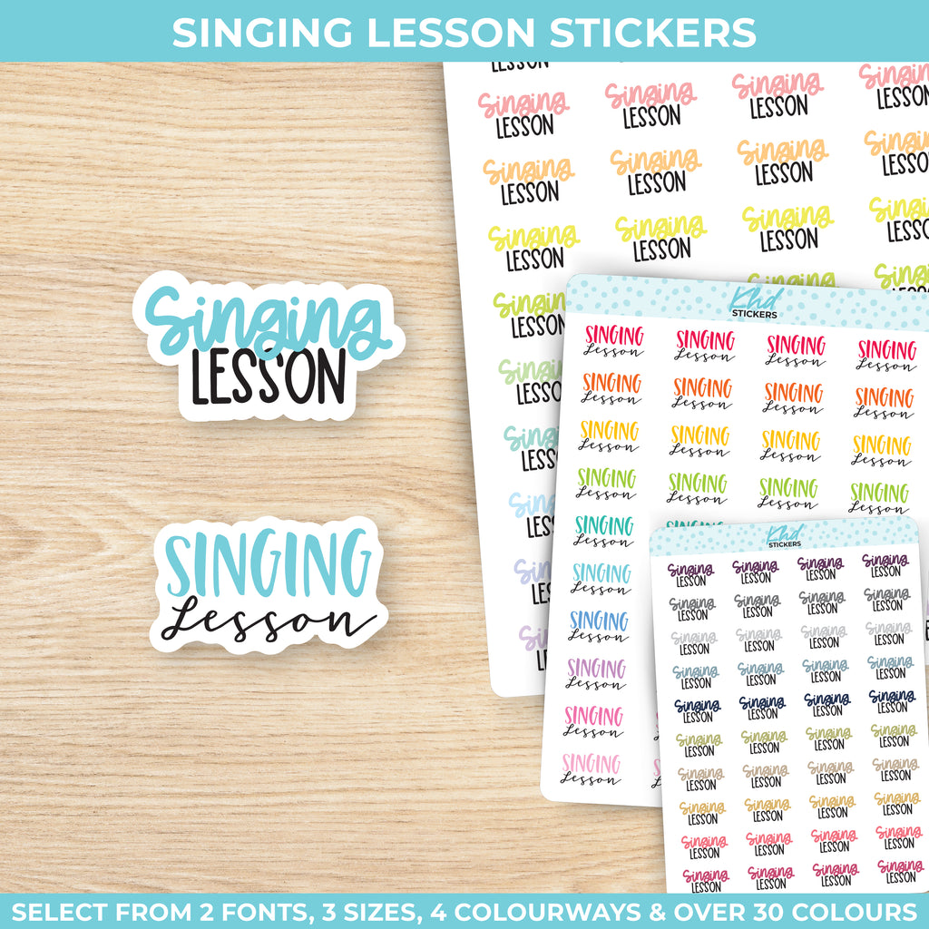 Singing Lesson Stickers Small