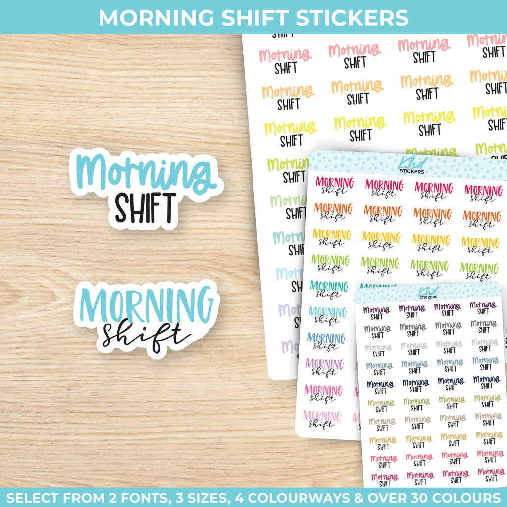 Morning Shift Planner Stickers Small