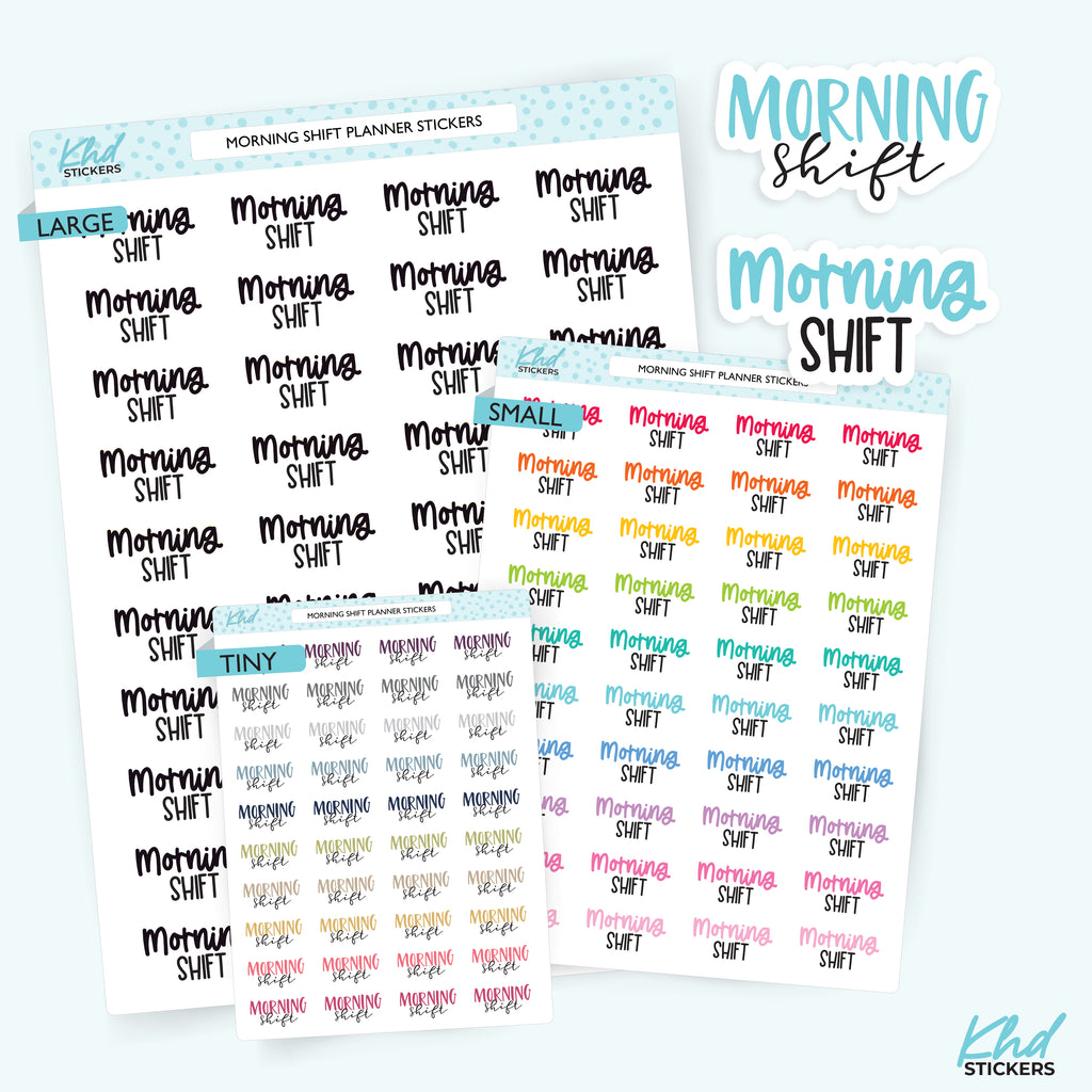 Morning Shift Planner Stickers Small