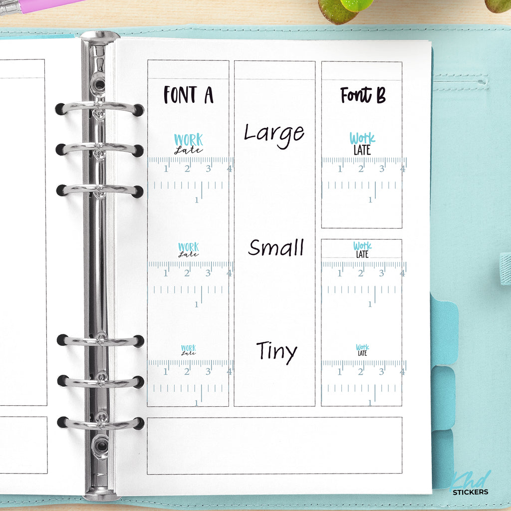 Work Late Planner Stickers Small