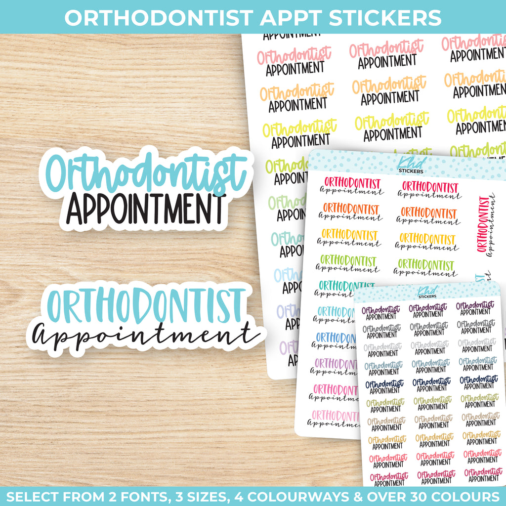 Orthodontist Appointment Stickers Small