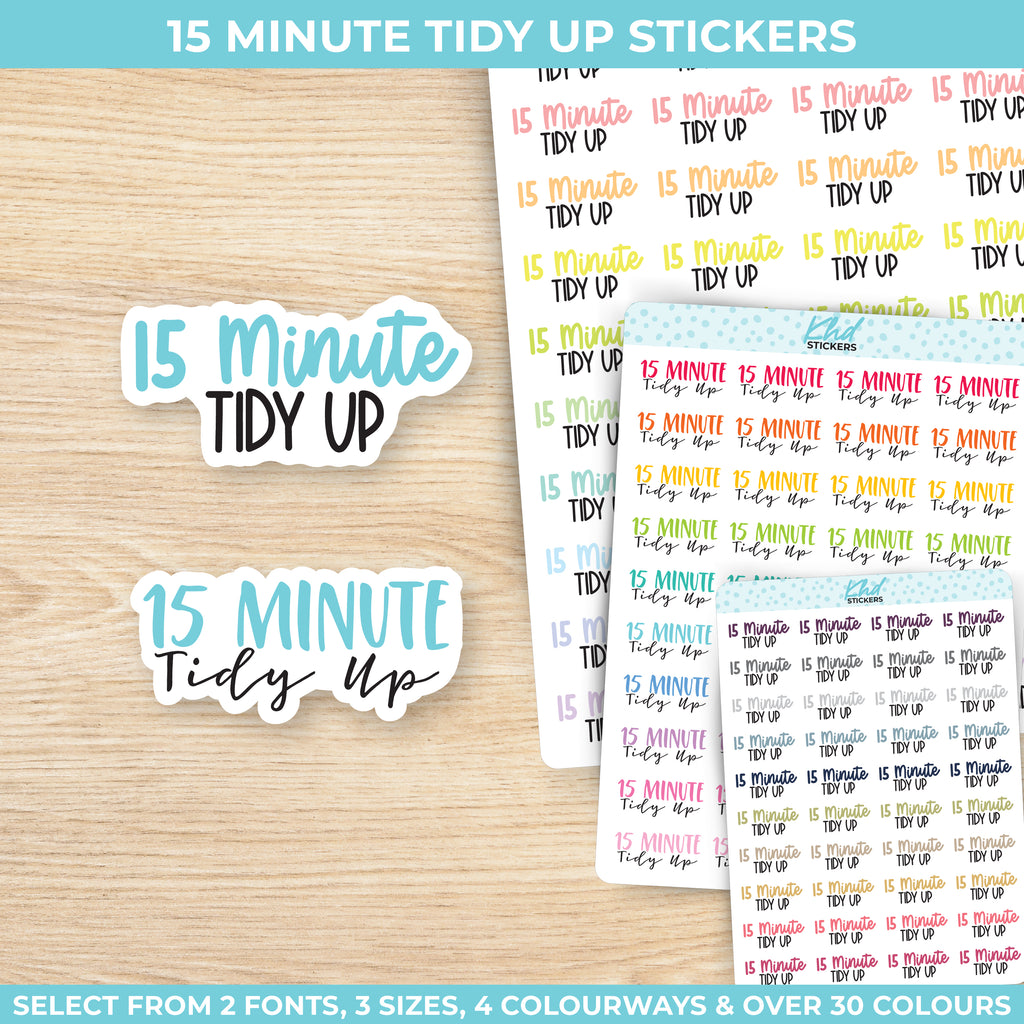 15 Minute Tidy Up Stickers Small