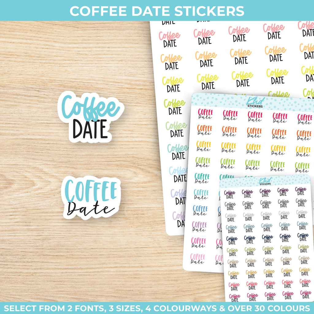 Coffee Date Stickers Small