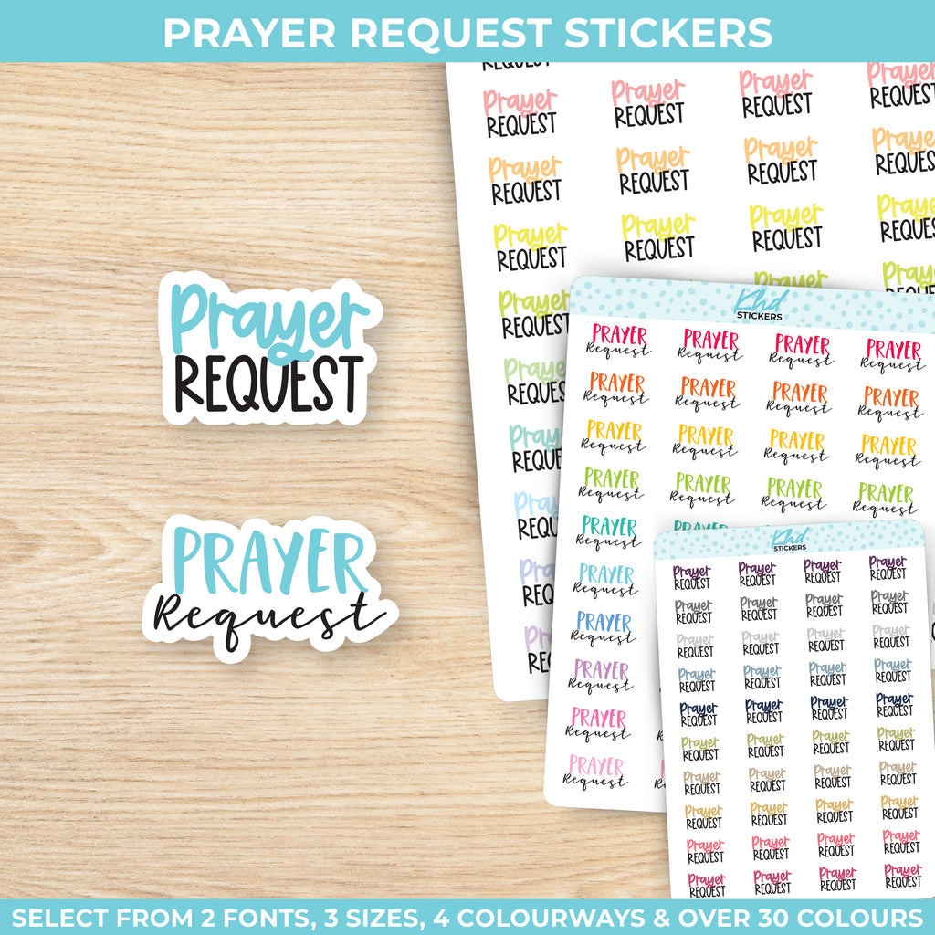 Prayer Request Stickers Small