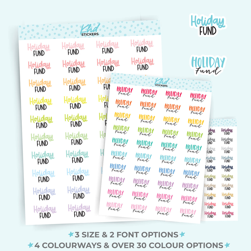 Holiday Fund Planner Stickers Small