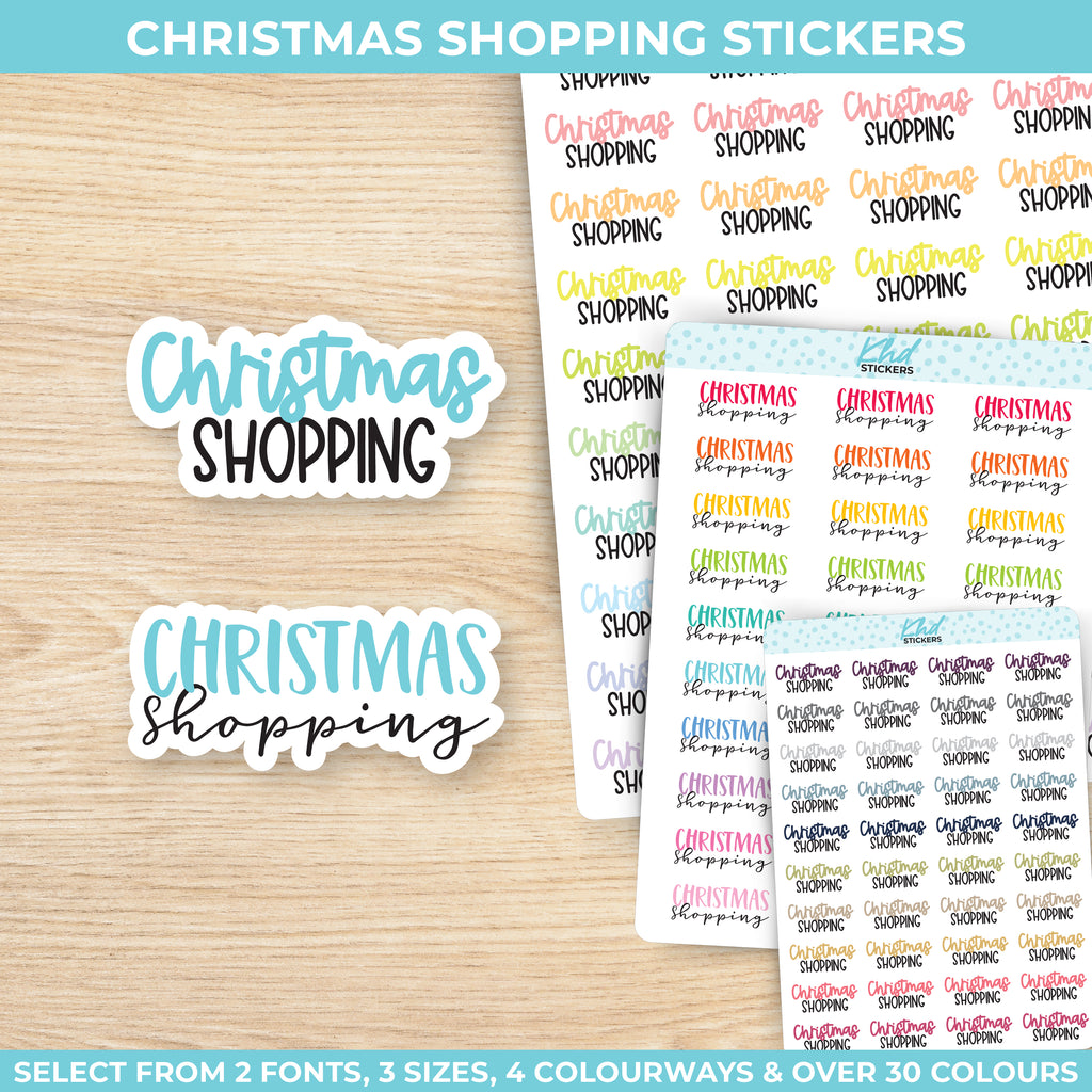 Christmas Shopping Stickers Small