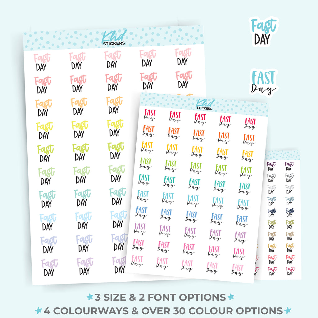 Fast Day Script Planner Stickers Small