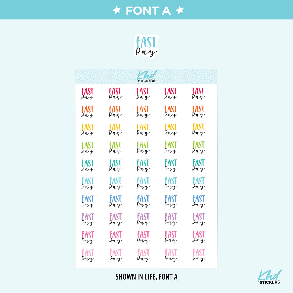 Fast Day Script Planner Stickers Small