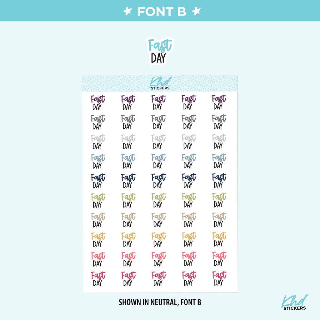 Fast Day Script Planner Stickers Small