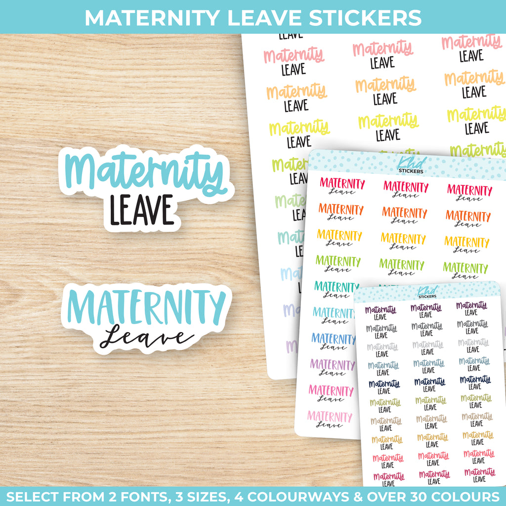 Maternity Leave Stickers Small