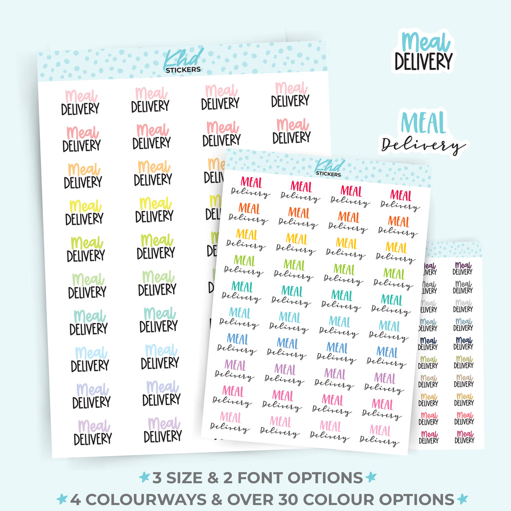 Meal Delivery Script Planner Stickers Small