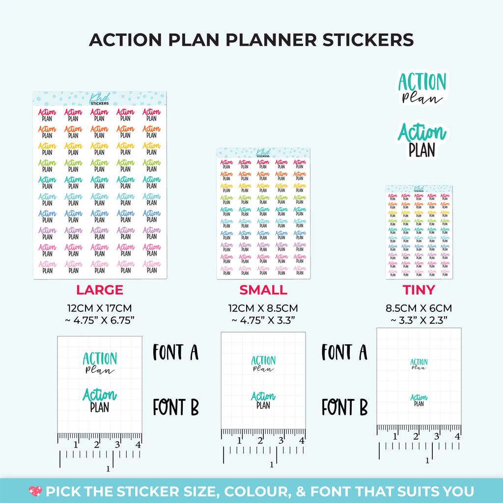 Action Plan Planner Stickers Small