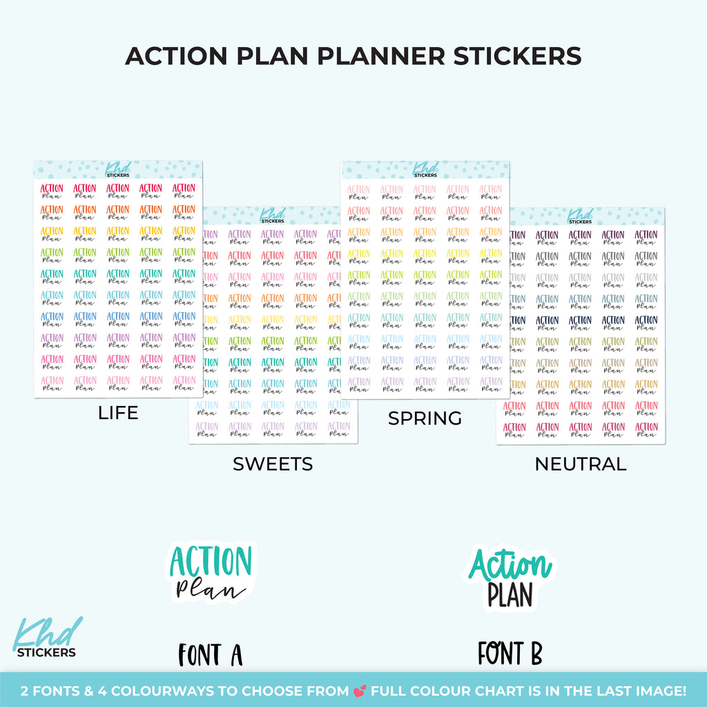 Action Plan Planner Stickers Small