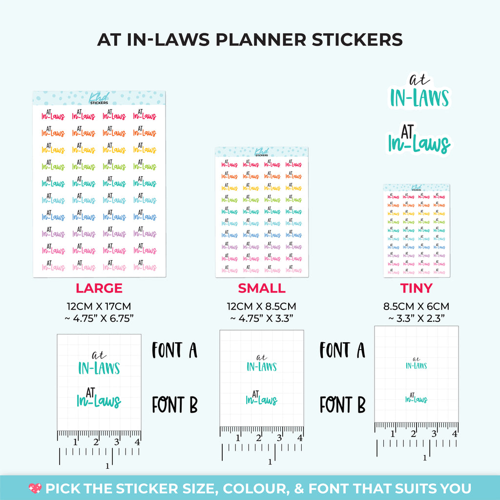 At In Laws Planner Stickers Small
