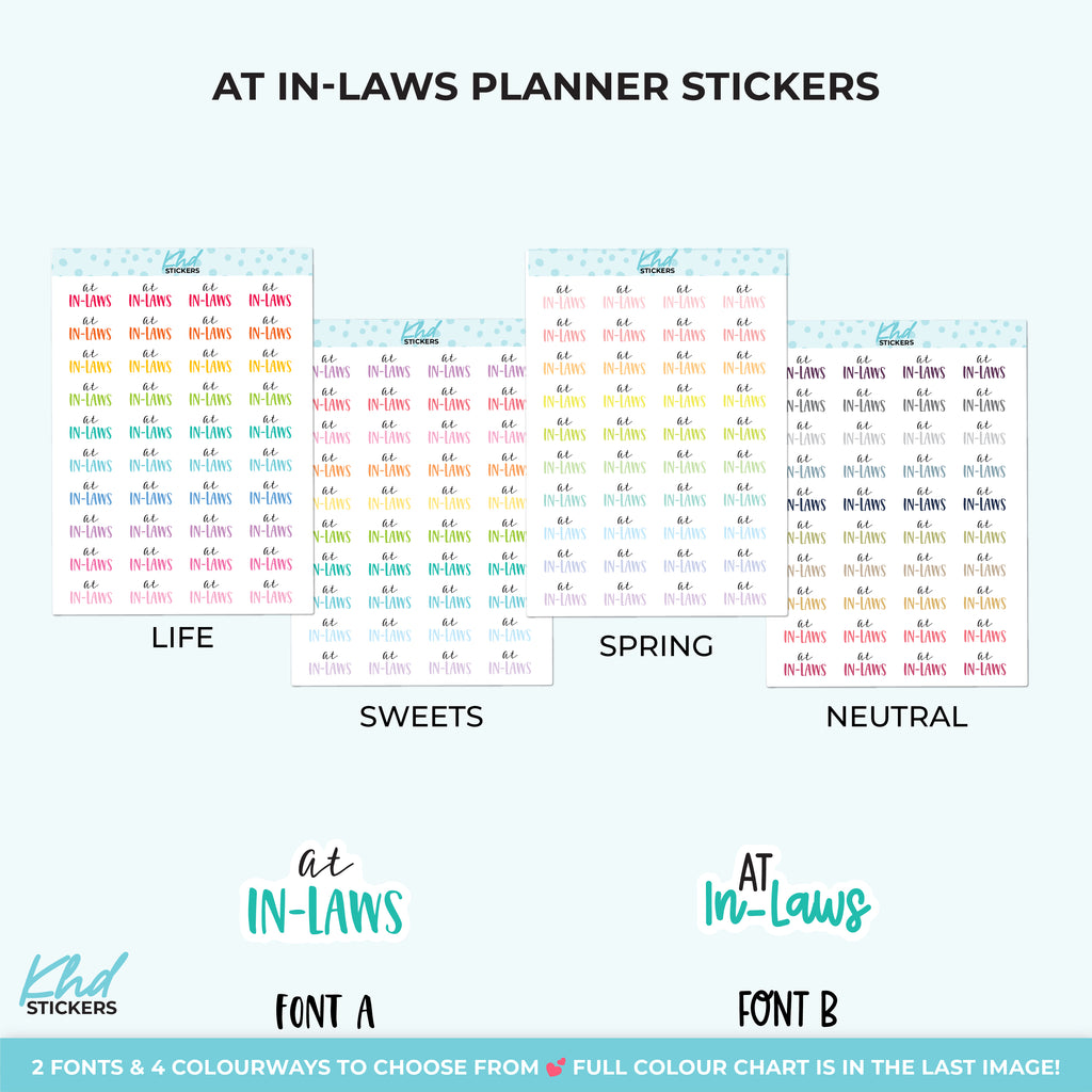 At In Laws Planner Stickers Small