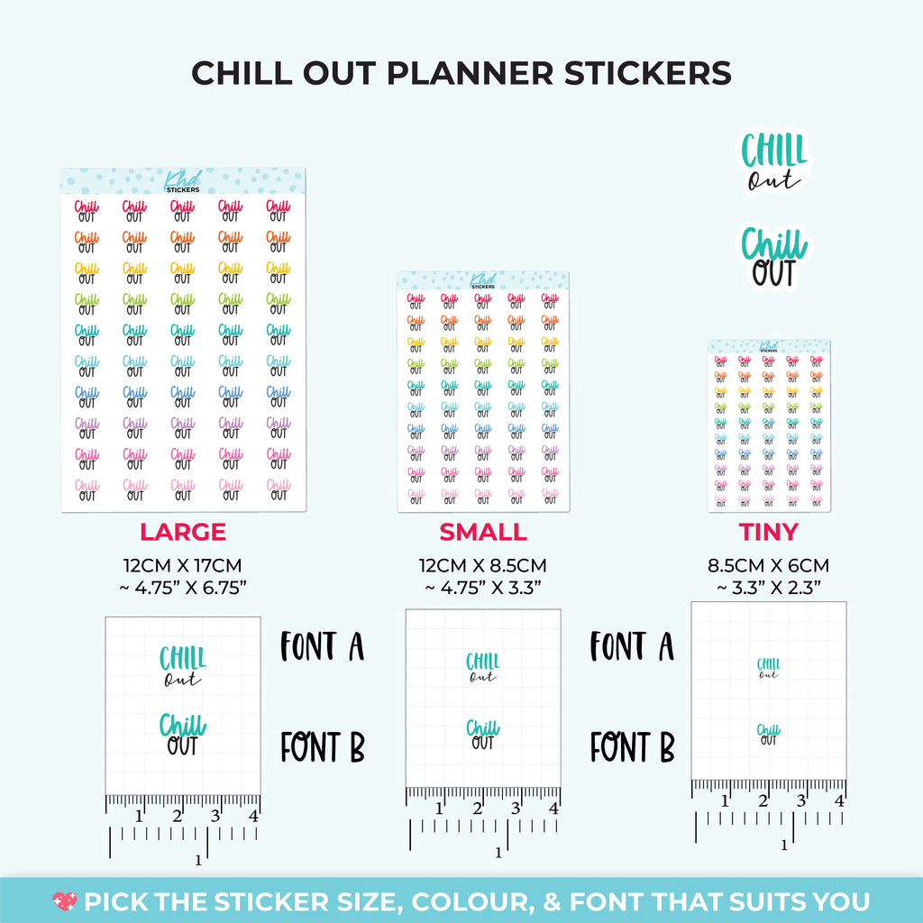 Chill Out Planner Stickers Small