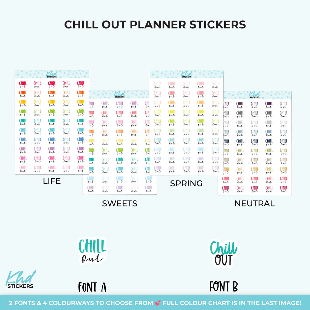 Chill Out Planner Stickers Small