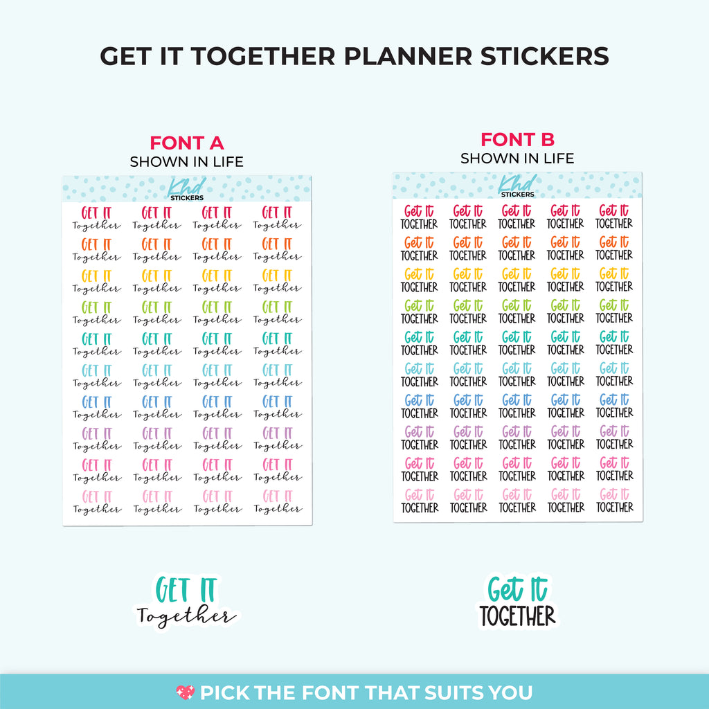 Get It Together Planner Stickers Small