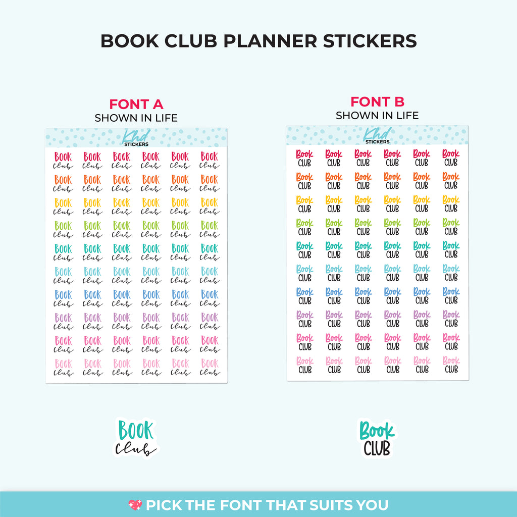 Book Club Planner Stickers Small