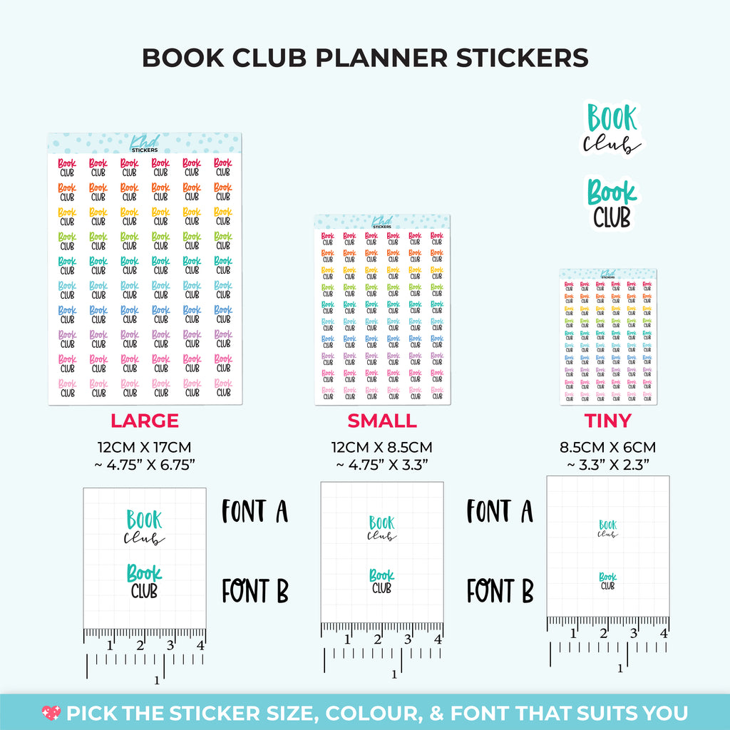 Book Club Planner Stickers Small