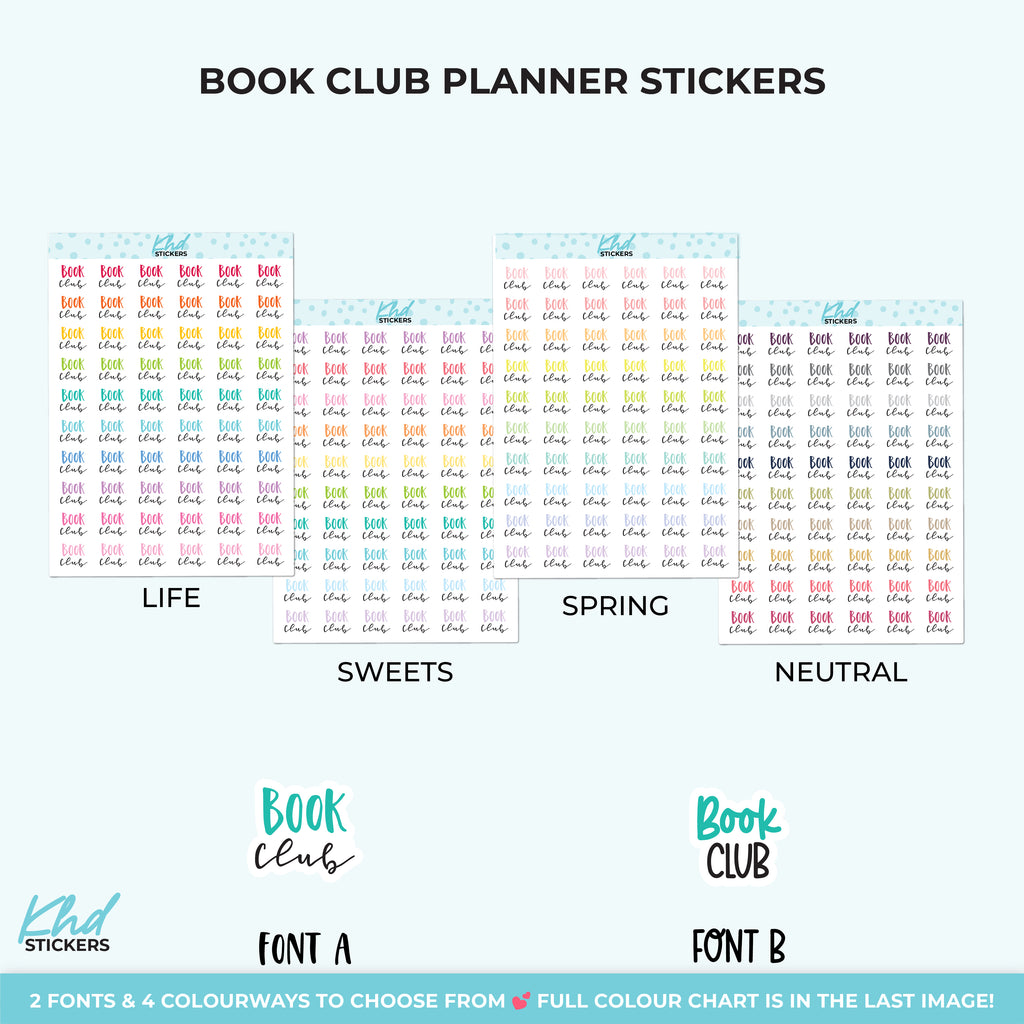 Book Club Planner Stickers Small
