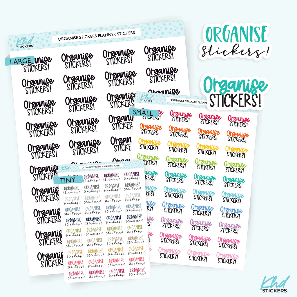 Organise Stickers! Planner Stickers Small