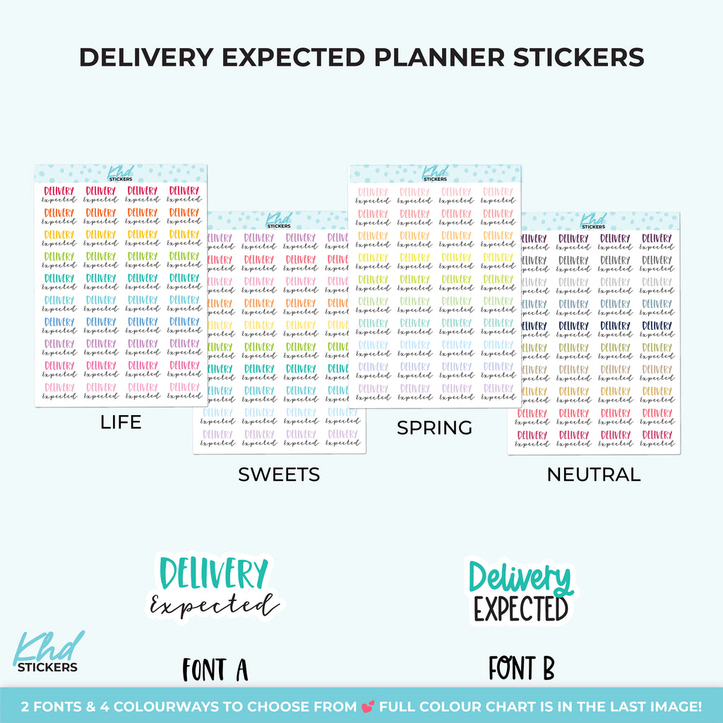 Delivery Expected Script Planner Stickers Small