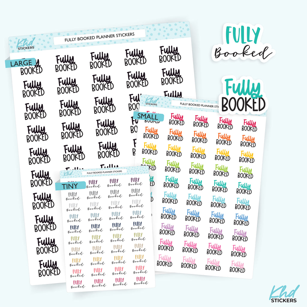 Fully Booked Script Planner Stickers Small