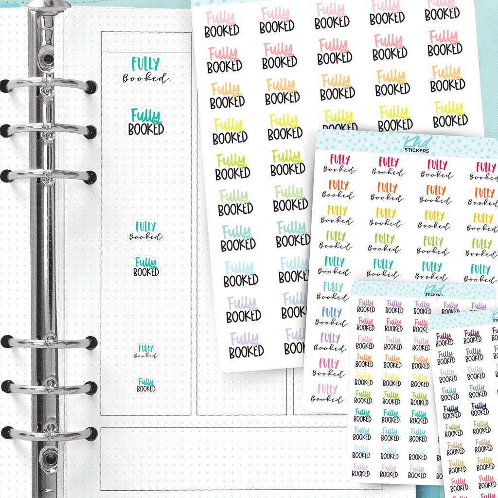 Fully Booked Script Planner Stickers Small