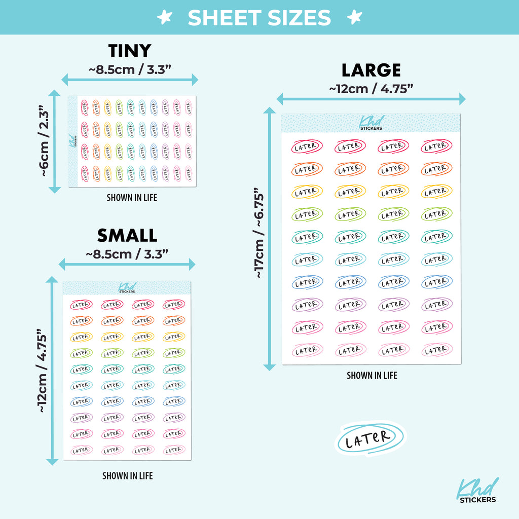 Later Planner Stickers Small