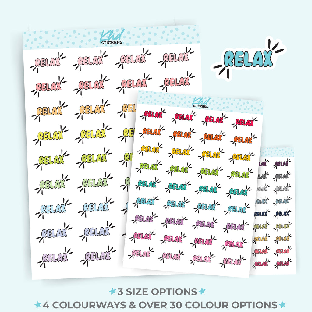 Relax Planner Stickers Small