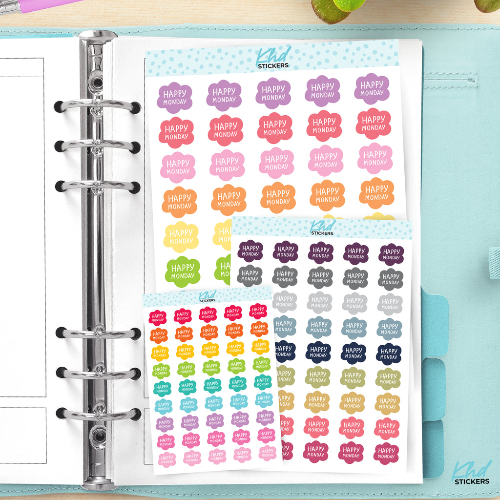 Happy Monday Planner Stickers Small