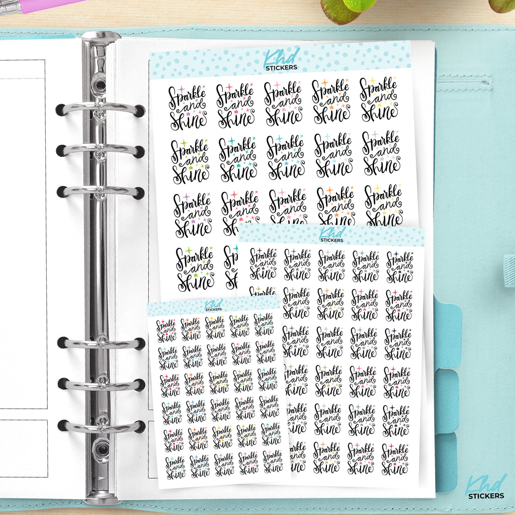 Sparkle and Shine Planner Stickers Small