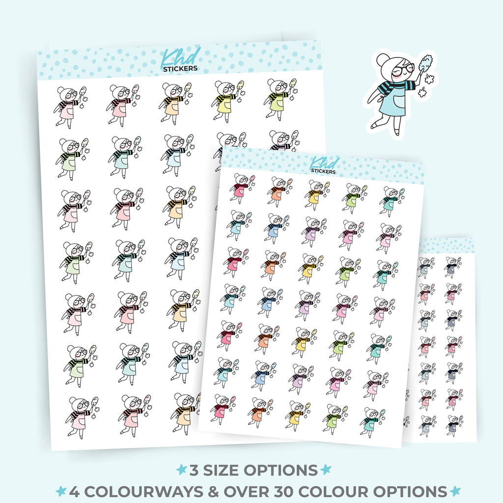 Planner Girl Leona Feather Dusting Stickers Small