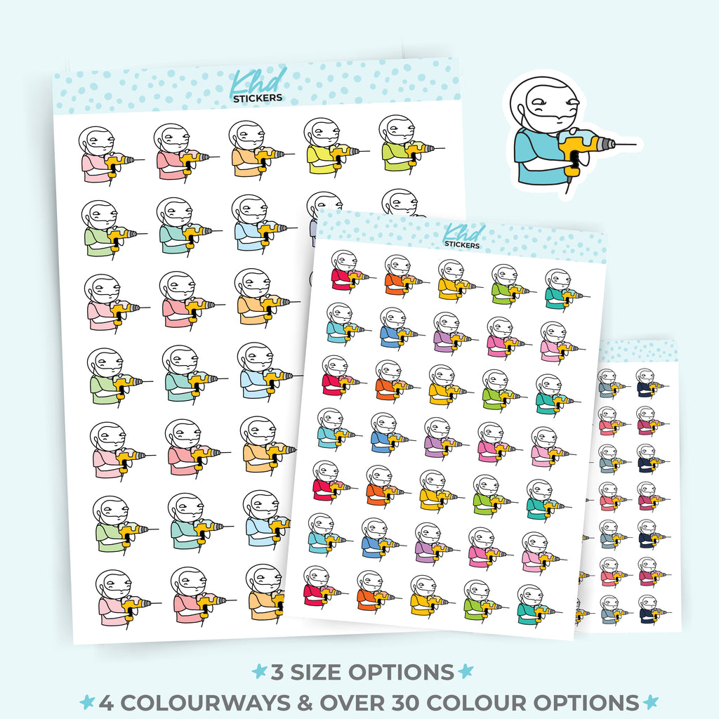 Handyman Planner Dude Jeremy Stickers Small