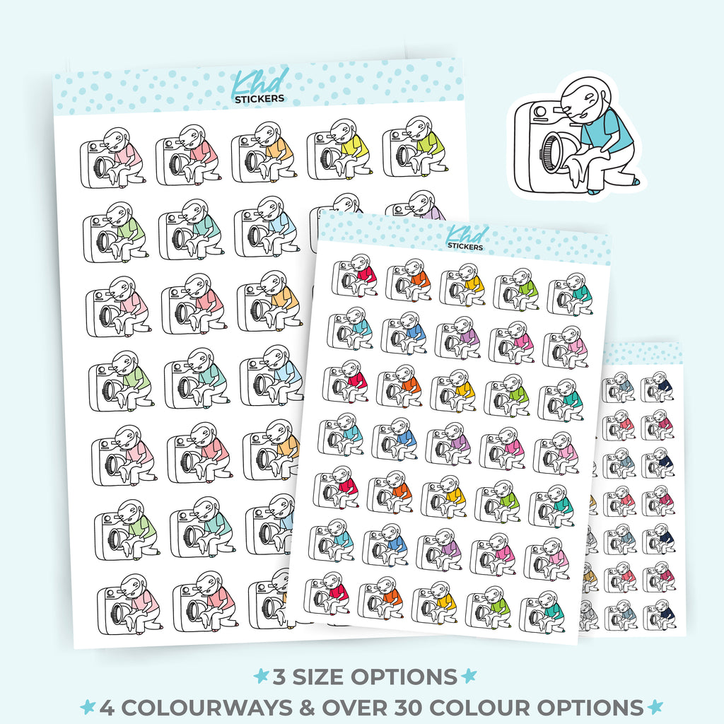 Laundry Planner Dude Jeremy Stickers Small