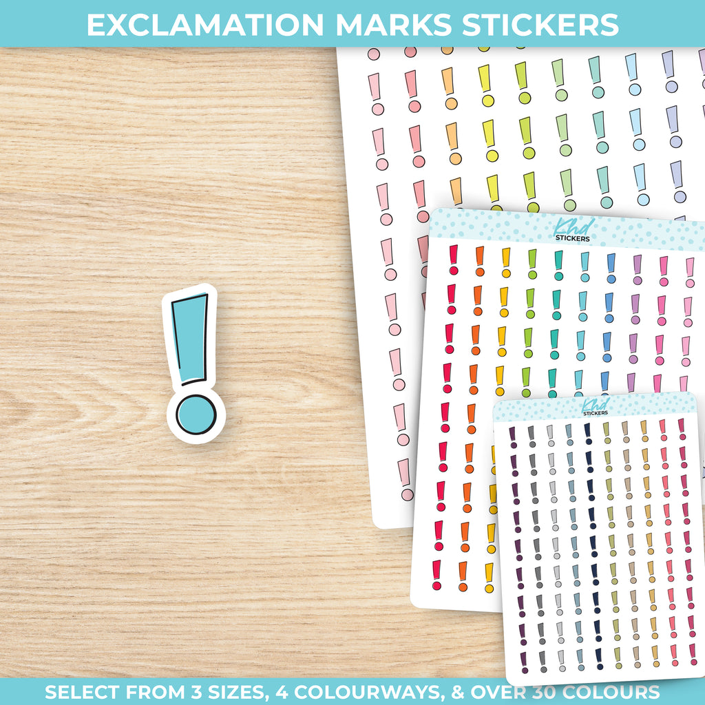 Exclamation Stickers Small