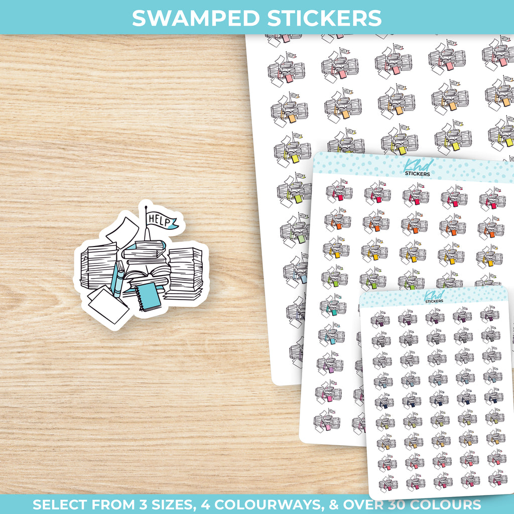 Swamped Planner Stickers Small