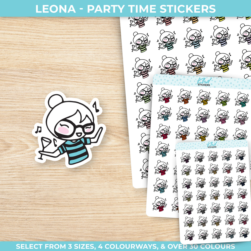 Planner Girl Leona Party Time Planner Stickers Small