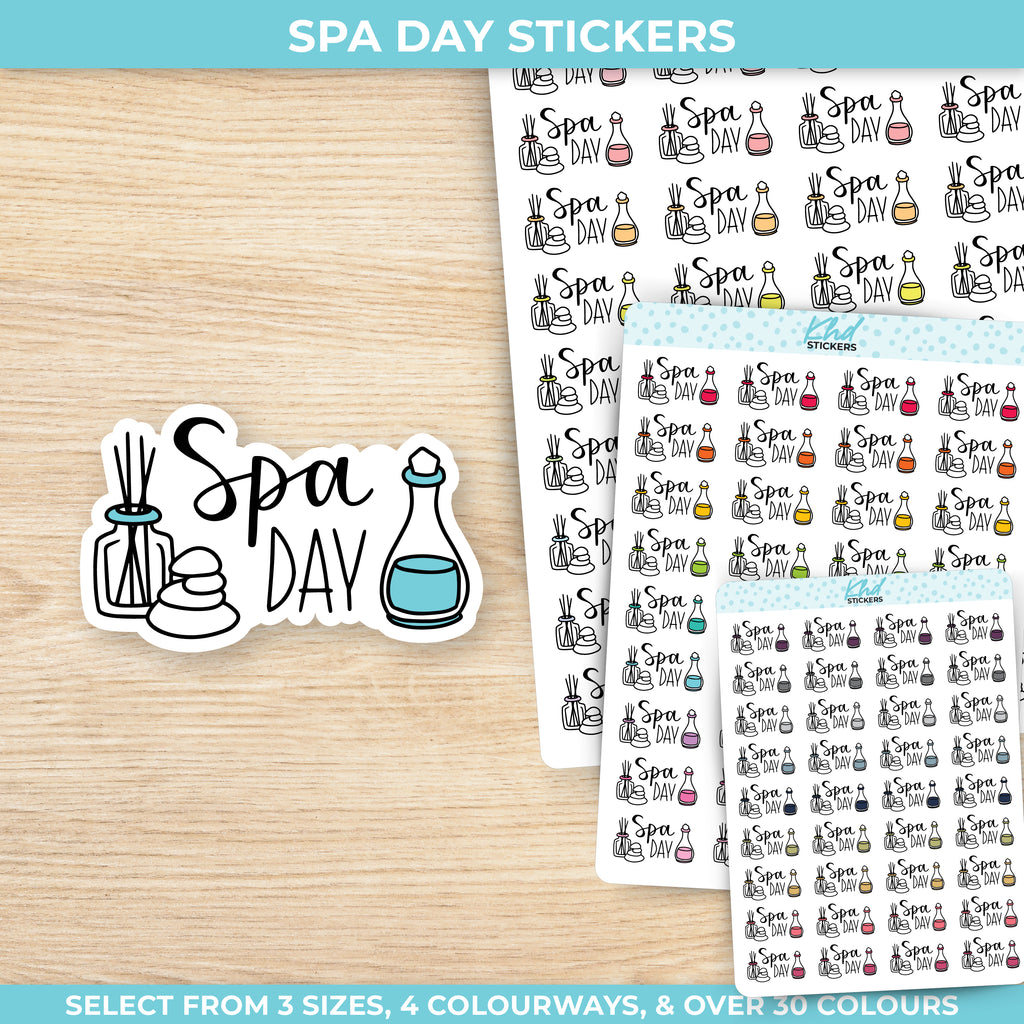 Spa Day Planner Stickers Small