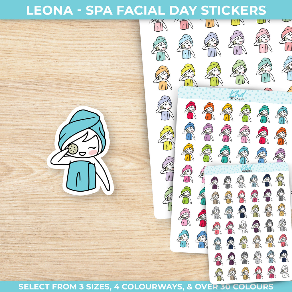 Planner Girl Leona Spa Facial Day Planner Stickers Small