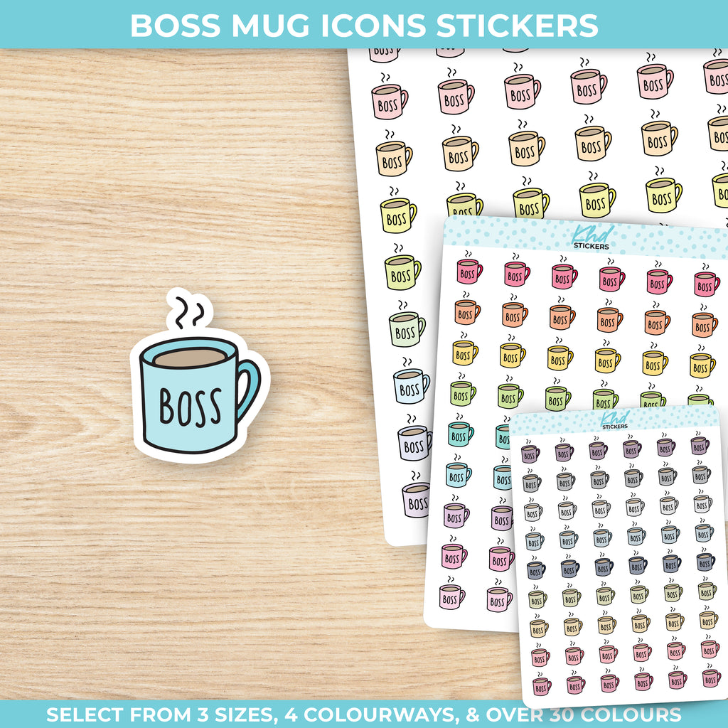 Boss Mug Planner Stickers Small