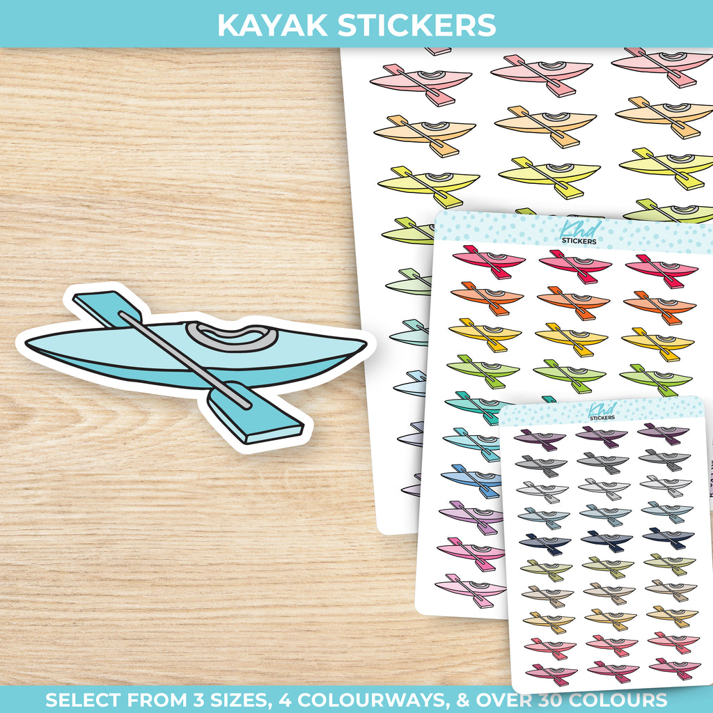 Kayak Planner Stickers Small