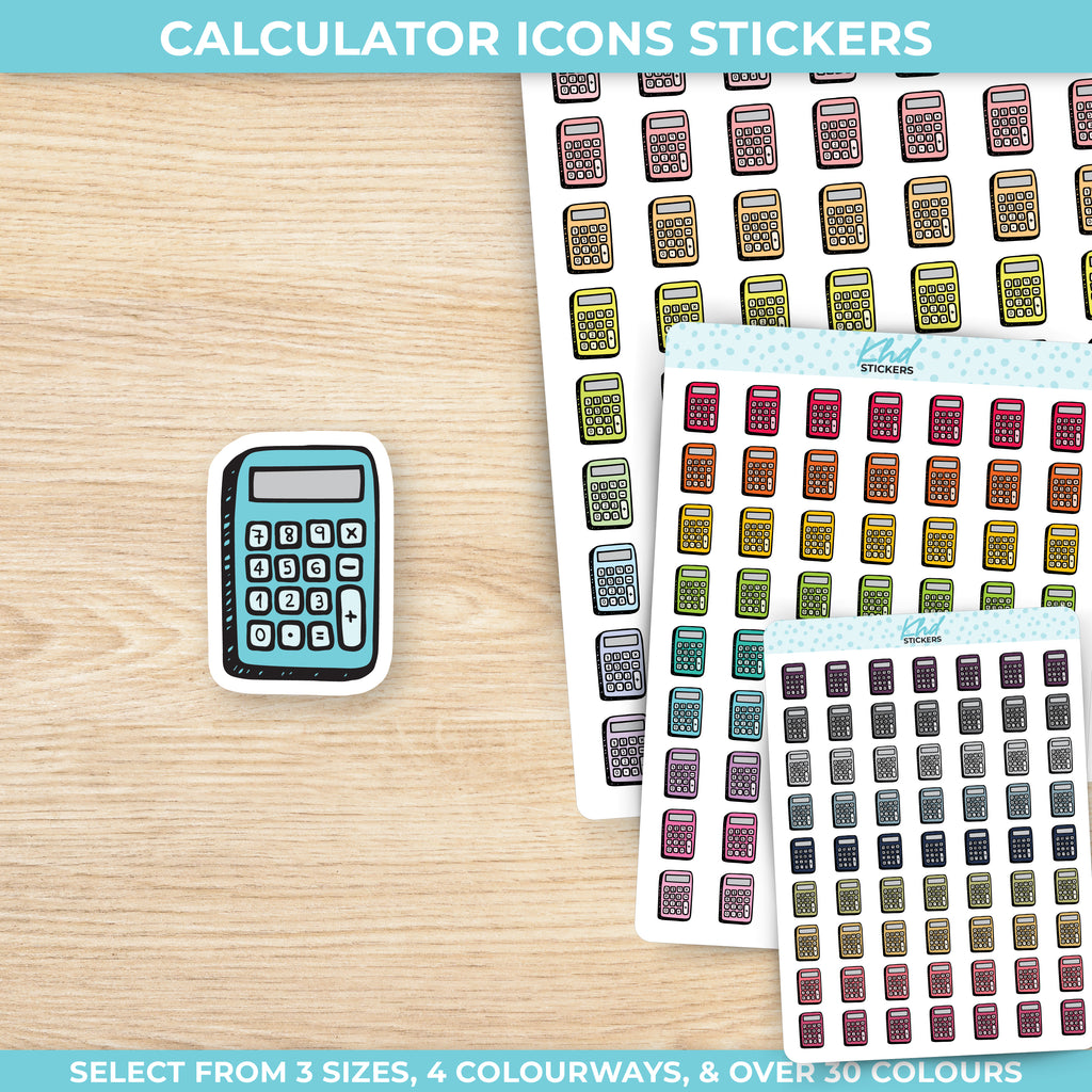 Calculator Planner Stickers Small