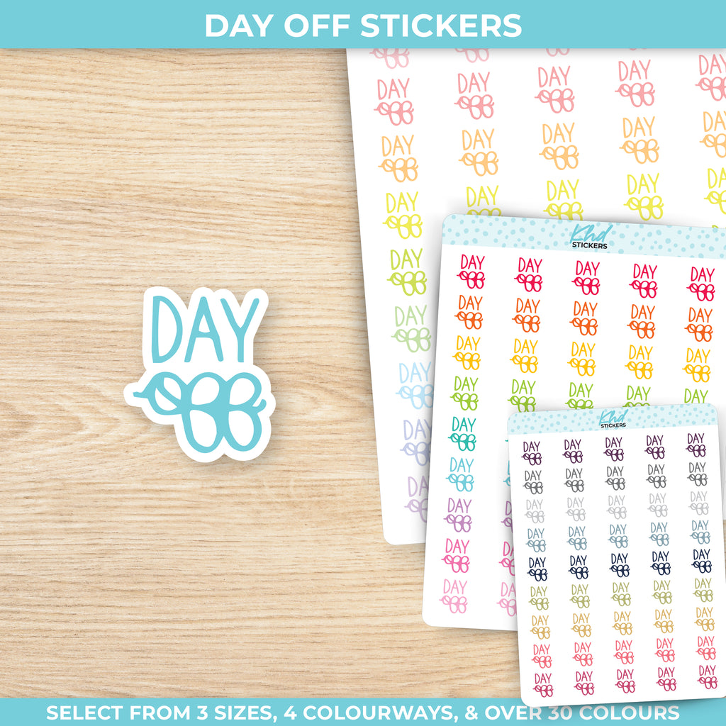 Day Off Planner Stickers Small