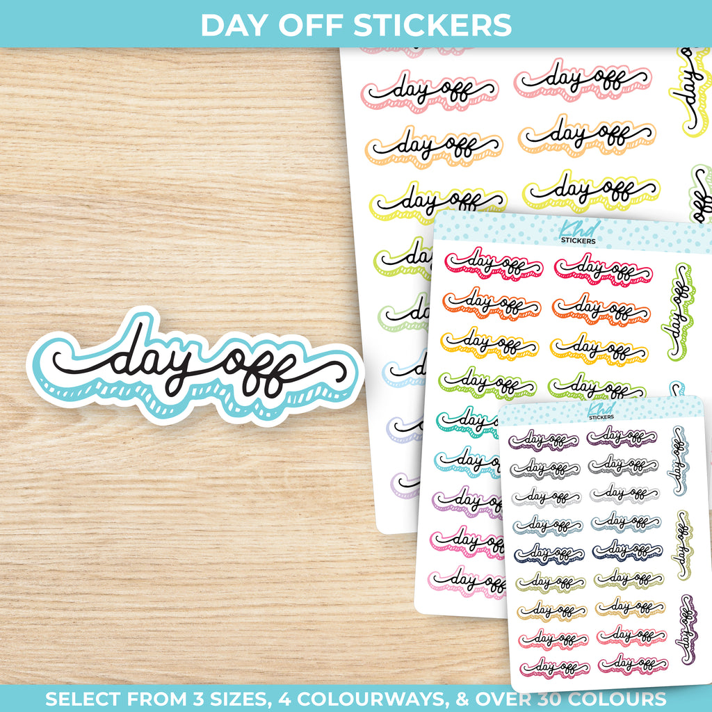 Day Off Planner Stickers Small