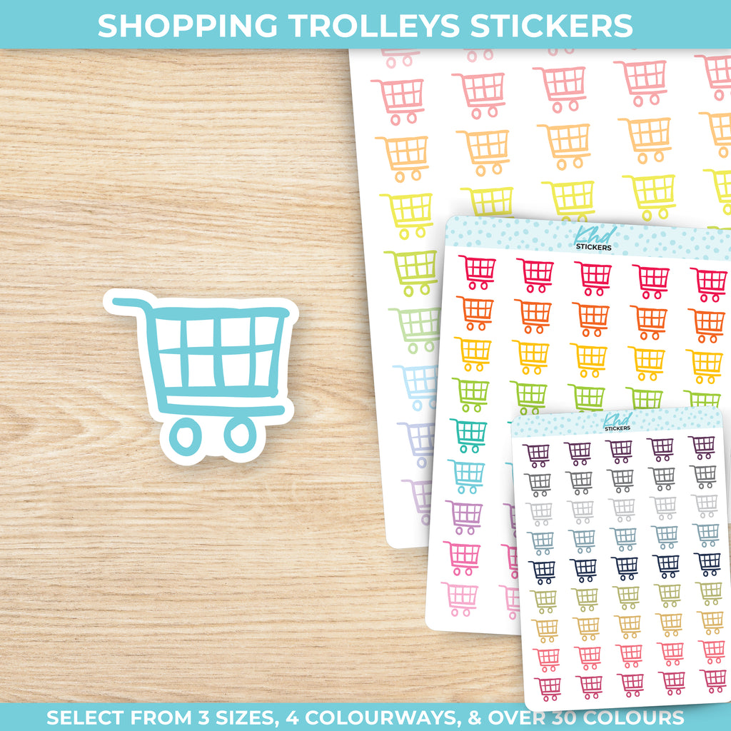 Shopping Trolley Stickers Small