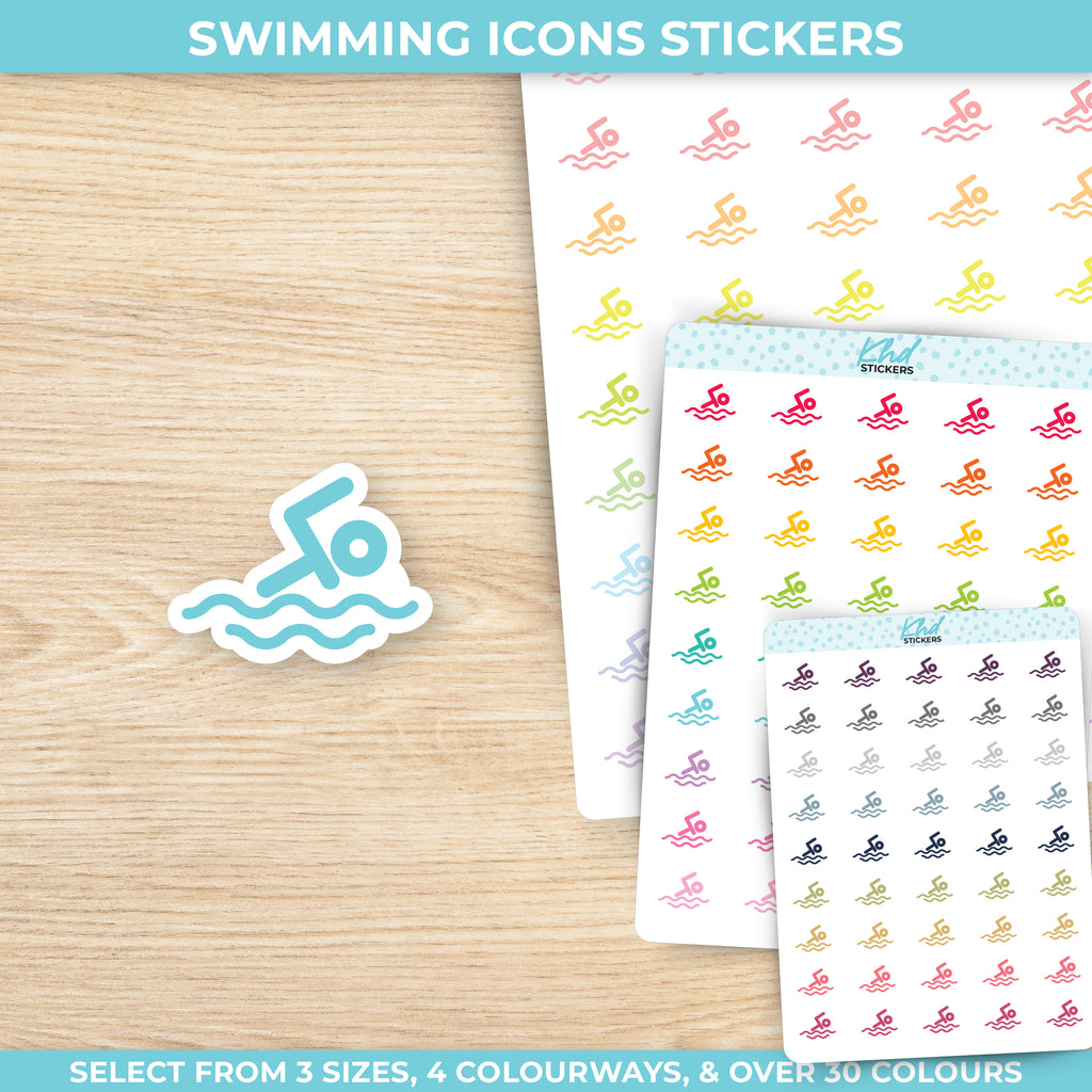 Swimming Icon Stickers Small