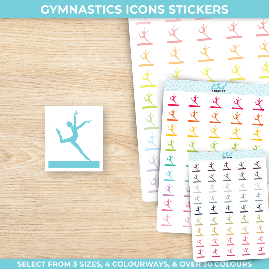 Gymnastics Icon Stickers Small