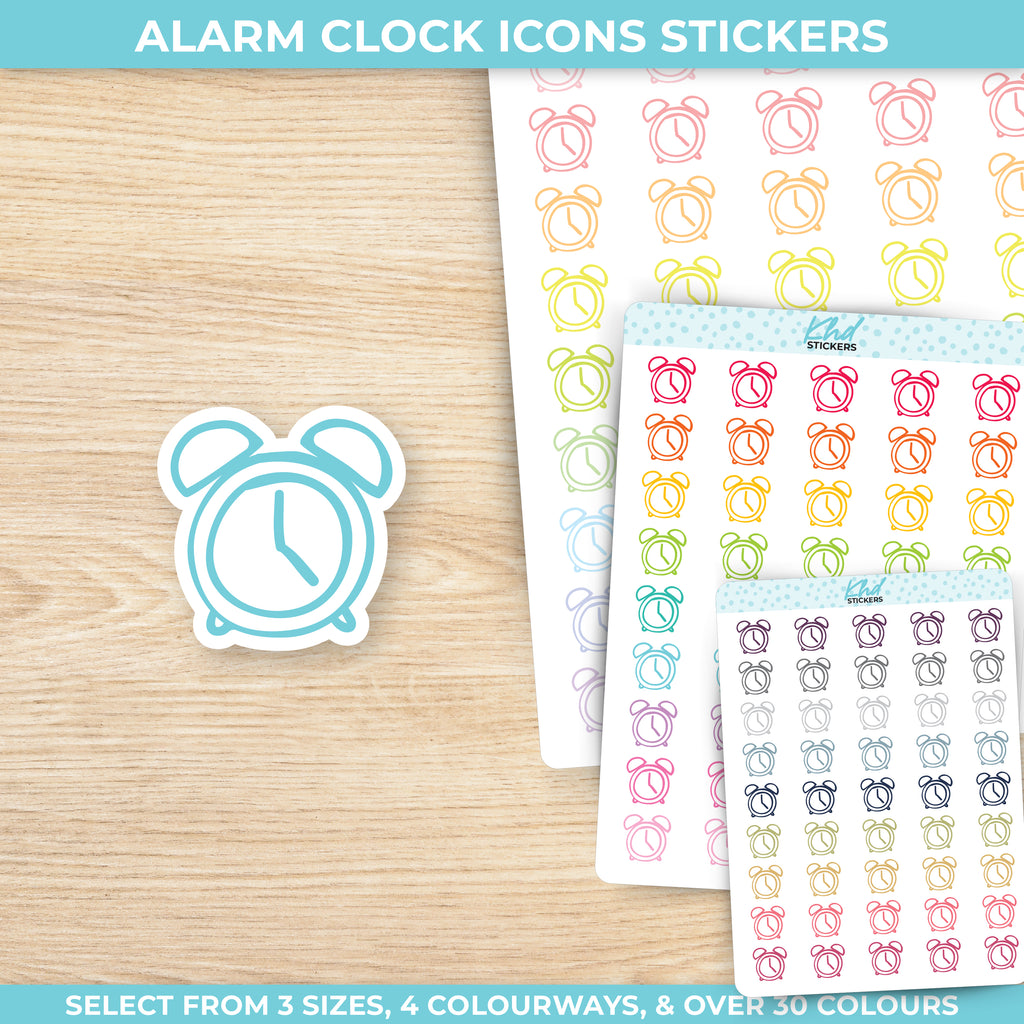 Alarm Clock Icon Stickers Small